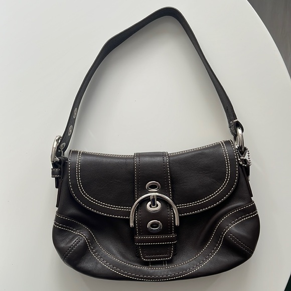Vintage Coach Soho Shoulder Bag Chocolate Brown - Picture 1 of 11